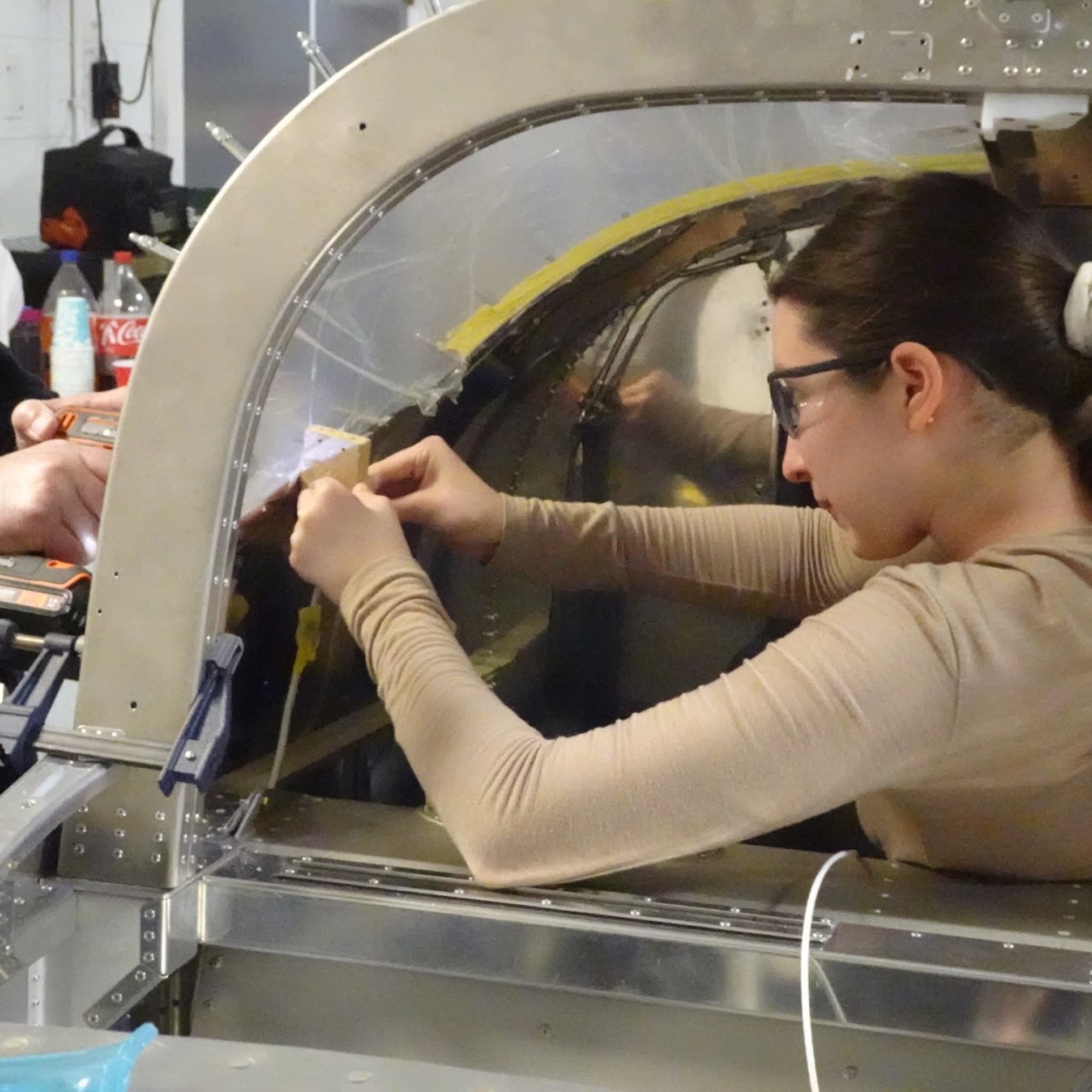 Match-drilling the canopy